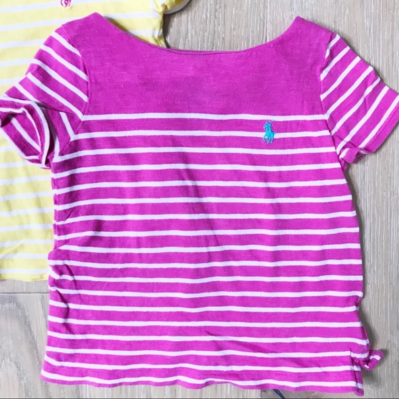 Ralph Lauren Set of 2 Striped Girls T-Shirt 2/2T - Picture 3 of 8
